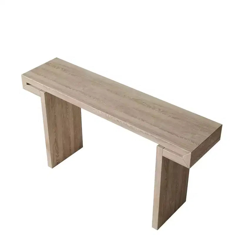 Console de Ferme Rustique 60 po, Table d'Entrée Étroite Effet Bois Vieilli pour Salon, Couloir