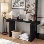 Console de Ferme Rustique 60 po, Table d'Entrée Étroite Effet Bois Vieilli pour Salon, Couloir