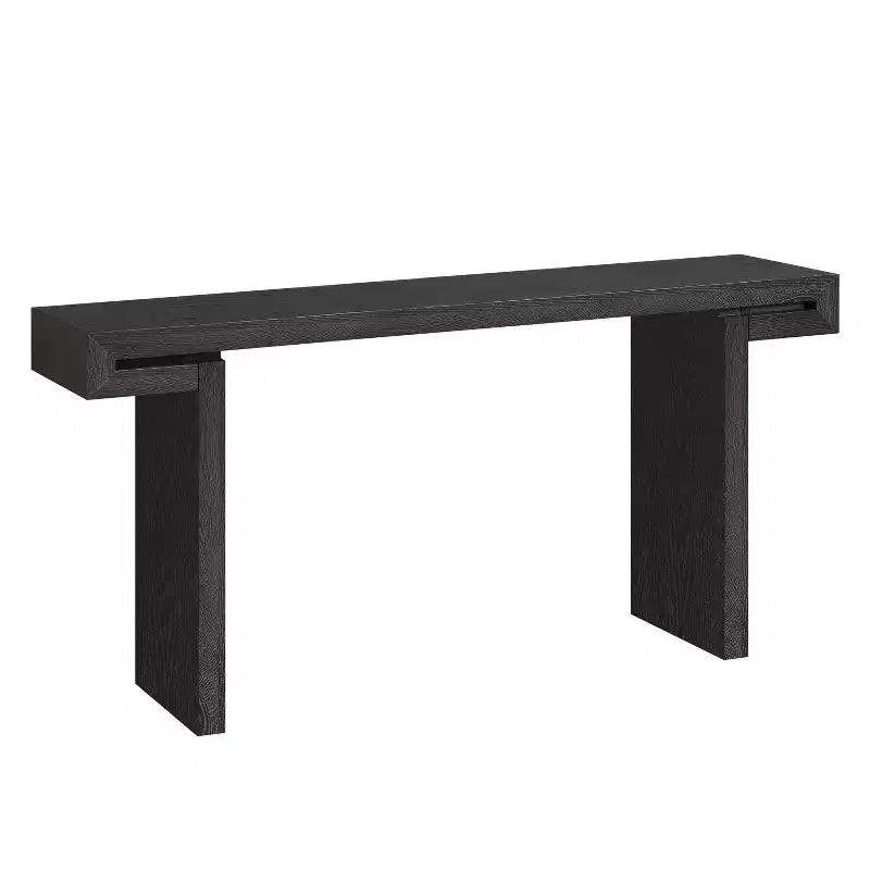 Console de Ferme Rustique 60 po, Table d'Entrée Étroite Effet Bois Vieilli pour Salon, Couloir