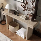 Console de Ferme Rustique 60 po, Table d'Entrée Étroite Effet Bois Vieilli pour Salon, Couloir