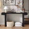 TUYOHW 60IN Rustic Farmhouse Console Table, Narrow Entryway Table Distressed Wood Finish Sofa Side Table for Living Room, Hallway