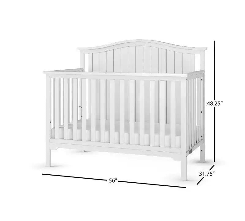 Ensemble de chambre de bébé 3 pièces, comprend un lit de bébé évolutif 4-en-1 et une table à langer