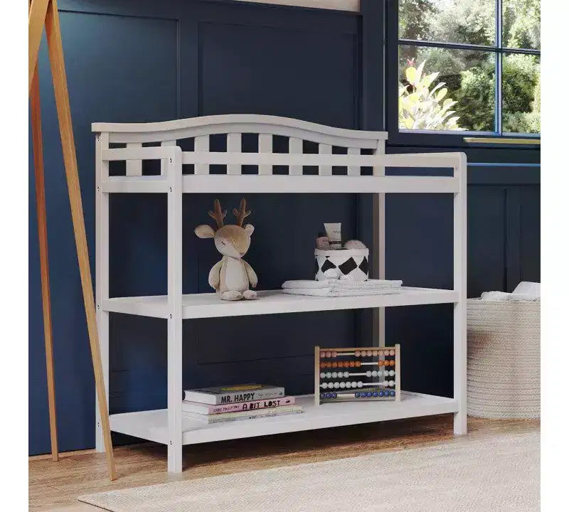 Ensemble de chambre de bébé 3 pièces, comprend un lit de bébé évolutif 4-en-1 et une table à langer