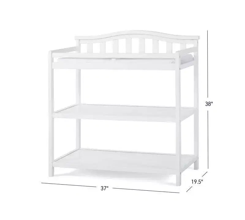 Ensemble de chambre de bébé 3 pièces, comprend un lit de bébé évolutif 4-en-1 et une table à langer