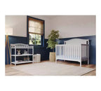 Ensemble de chambre de bébé 3 pièces, comprend un lit de bébé évolutif 4-en-1 et une table à langer