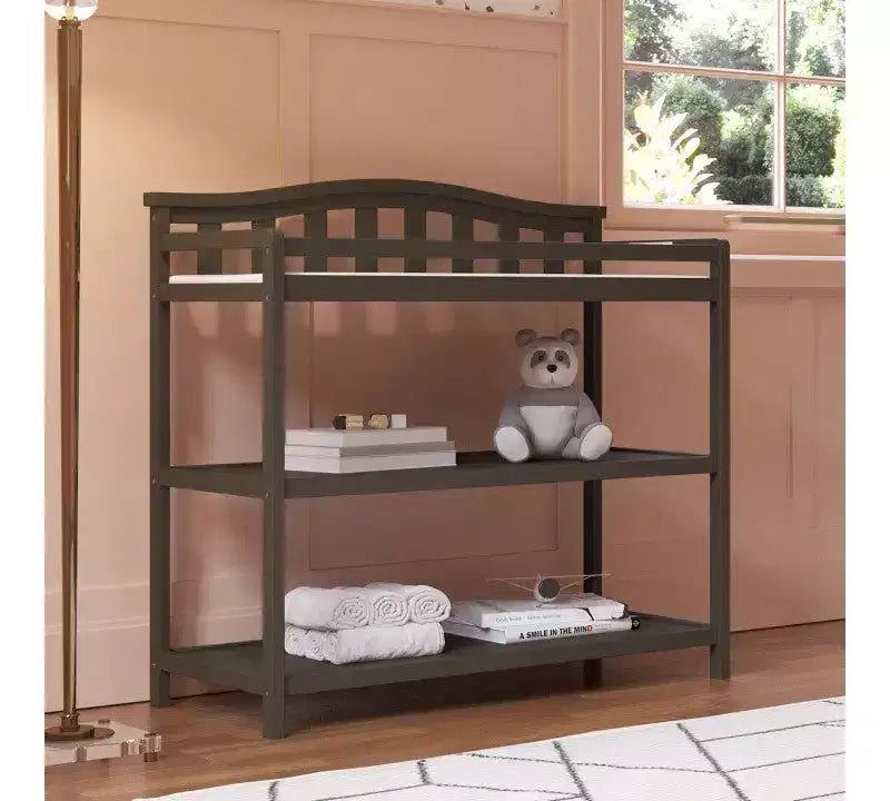 Ensemble de chambre de bébé 3 pièces, comprend un lit de bébé évolutif 4-en-1 et une table à langer