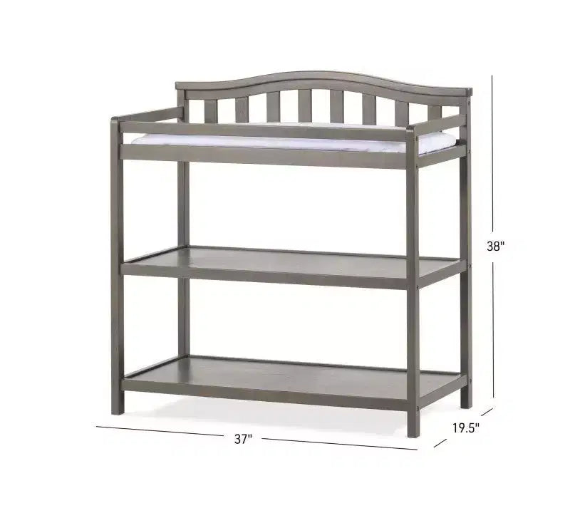 Ensemble de chambre de bébé 3 pièces, comprend un lit de bébé évolutif 4-en-1 et une table à langer