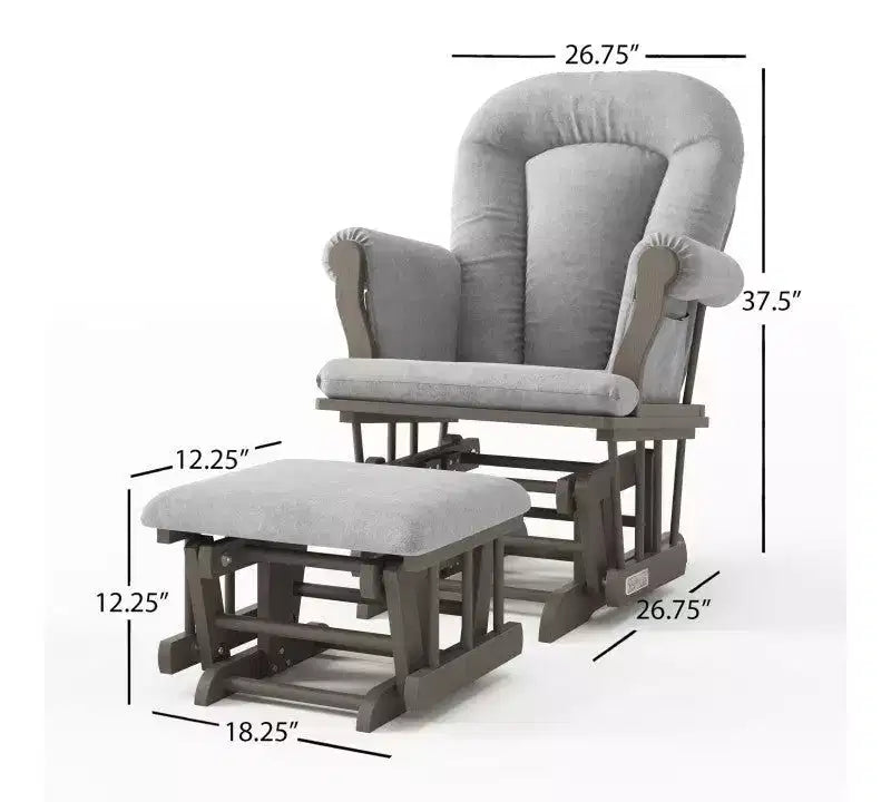 Ensemble de chambre de bébé 3 pièces, comprend un lit de bébé évolutif 4-en-1 et une table à langer