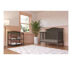 Ensemble de chambre de bébé 3 pièces, comprend un lit de bébé évolutif 4-en-1 et une table à langer