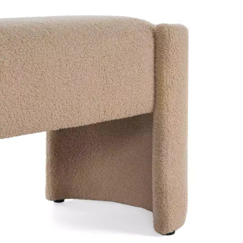 Banc ottoman, Pouf rembourré minimaliste avec cadre en bois, Banc de bout de lit/d'entrée/de chambre à coucher/de salon/de bureau à domicile