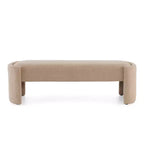 Banc ottoman, Pouf rembourré minimaliste avec cadre en bois, Banc de bout de lit/d'entrée/de chambre à coucher/de salon/de bureau à domicile
