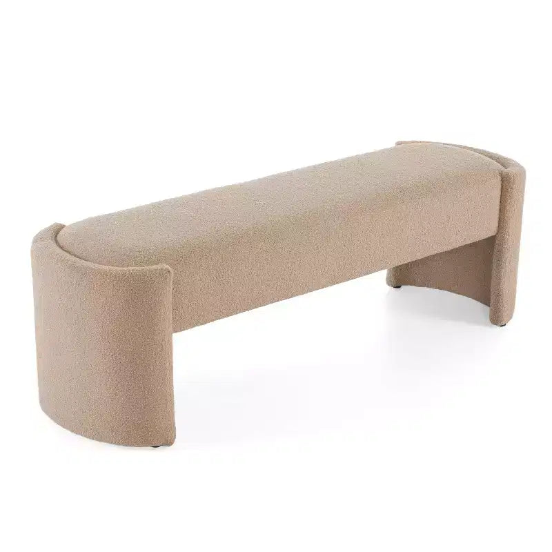 Banc ottoman, Pouf rembourré minimaliste avec cadre en bois, Banc de bout de lit/d'entrée/de chambre à coucher/de salon/de bureau à domicile