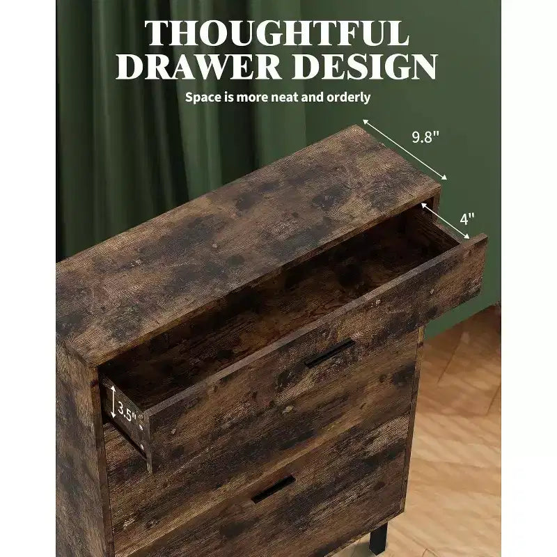 Meuble à chaussures étroit peu encombrant pour entrée, double tiroir pivotant, organisateur de chaussures autoportant, étagères réglables à 3 niveaux, rangement pour vestiaire