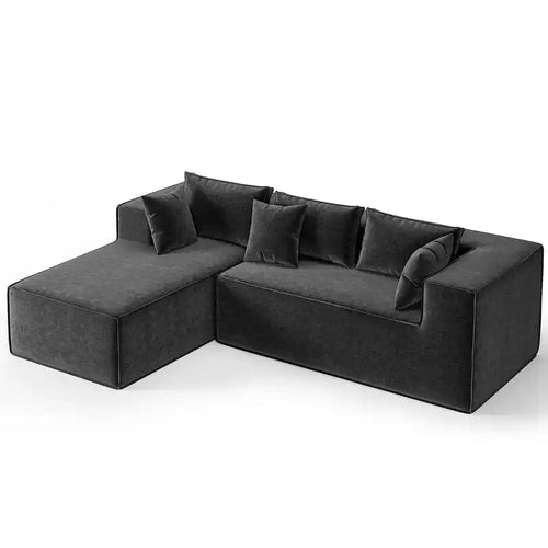 106.7Sectional Sofa, Cloud Modular Sectional Couches W/ Chaise,Polyester Sectional Couches L-Shaped Modern Upholstered Sofa with Deep Seat