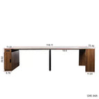 Table à manger extensible pour 6 à 8 personnes avec rangement, Console en bois avec prise électrique, Table dépliante peu encombrante pour salon, fête