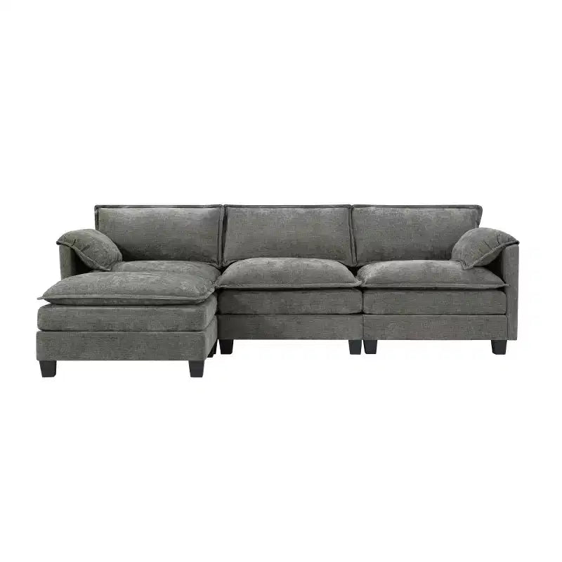 Canapé Cloud 3 places de style Mid-Century Modern avec coussins double épaisseur, canapé rembourré confortable pour salon, chambre