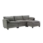 Canapé Cloud 3 places de style Mid-Century Modern avec coussins double épaisseur, canapé rembourré confortable pour salon, chambre