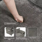Canapé Cloud 3 places de style Mid-Century Modern avec coussins double épaisseur, canapé rembourré confortable pour salon, chambre