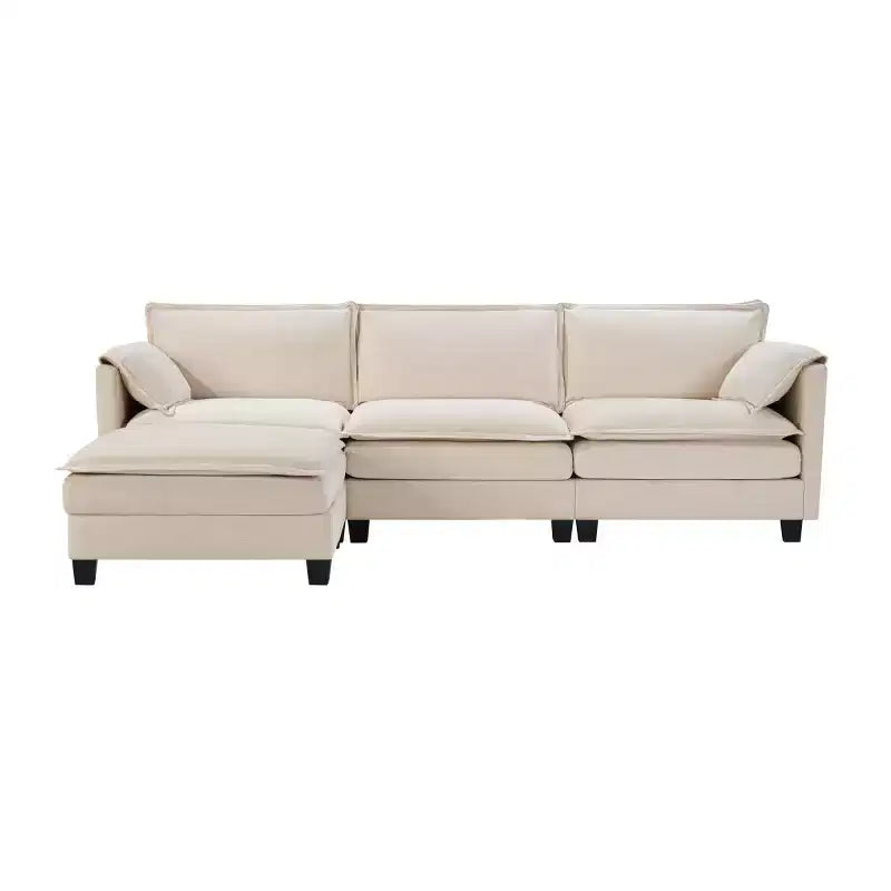 Canapé Cloud 3 places de style Mid-Century Modern avec coussins double épaisseur, canapé rembourré confortable pour salon, chambre