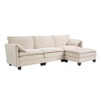 Canapé Cloud 3 places de style Mid-Century Modern avec coussins double épaisseur, canapé rembourré confortable pour salon, chambre