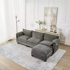 Canapé Cloud 3 places de style Mid-Century Modern avec coussins double épaisseur, canapé rembourré confortable pour salon, chambre