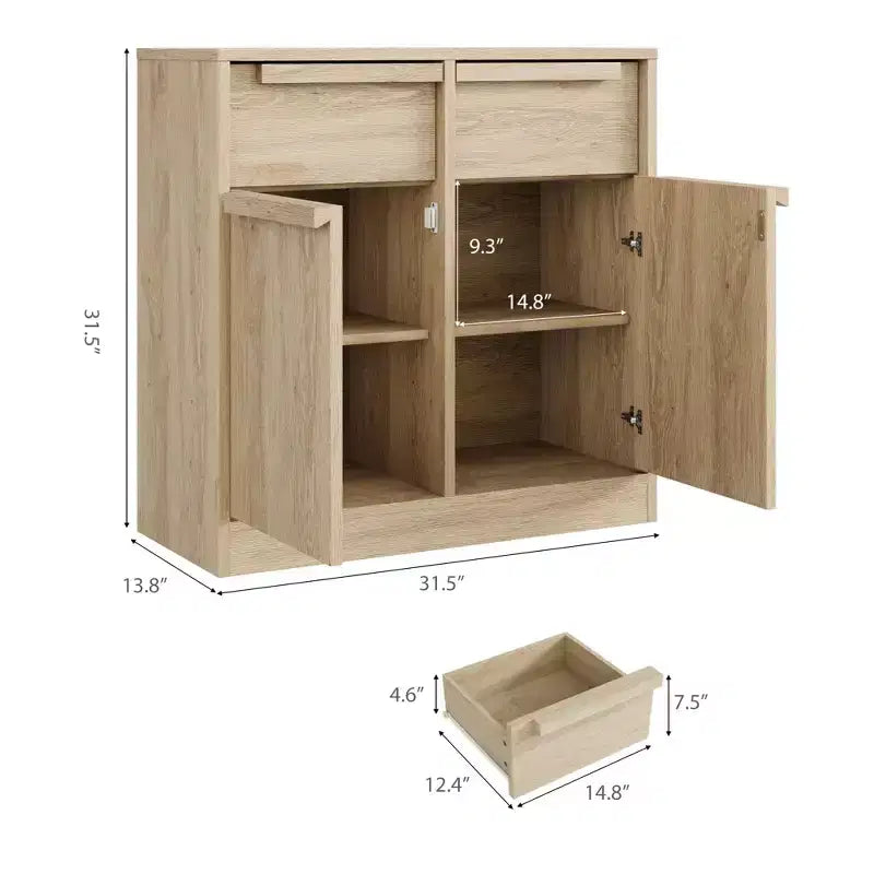 Buffet de cuisine avec 4 tiroirs, grand meuble à café de 158,5 cm avec rangement, buffet de rangement moderne pour cuisine, salle à manger, salon