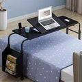 Adjustable Hospital Bed Table on Wheels with Tilting Top, Fits Laptops & Meals in Bed, Height & Length Rolling Desk for Home and Medical Use