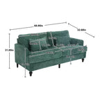 Canapé moderne en chenille de 175 cm, canapé 2 places avec coussin d'assise amovible pour salon, appartement, chambre à coucher