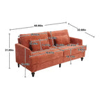 Canapé moderne en chenille de 175 cm, canapé 2 places avec coussin d'assise amovible pour salon, appartement, chambre à coucher