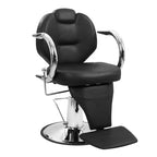 Black Salon Chair for Hair Stylist, 360 Swivel Reclining Salon Chair with Adjustable Headrest, Shampoo Barber Chair for Beauty Spa & Tattoo Artists