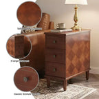 Table de chevet en bois entièrement assemblée, Table d'appoint étroite à 3 tiroirs pour chambre à coucher