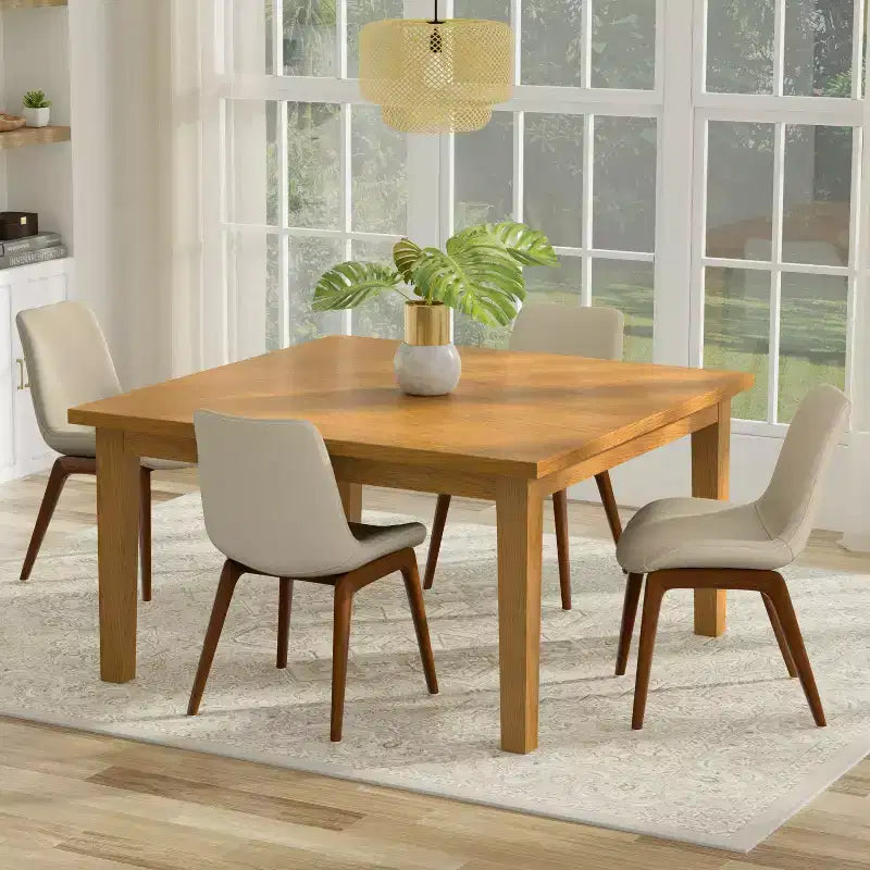 Table de salle à manger carrée contemporaine de 54 x 54 pouces
