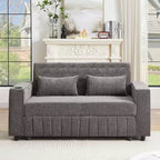 MAYEERTY 61.4 Pull-out Sofa Bed Convertible Couch Loveseat Sofa Modern Sleeper Sofa with Adjustable Backrest for Living Room Green