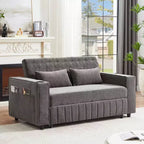 Canapé-lit convertible de 156 cm, canapé-lit moderne avec dossier réglable pour salon, couleur verte.