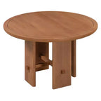 Table de salle à manger ronde 5 pièces style campagnard avec 4 chaises rembourrées en bois massif, ensemble pour 4 personnes