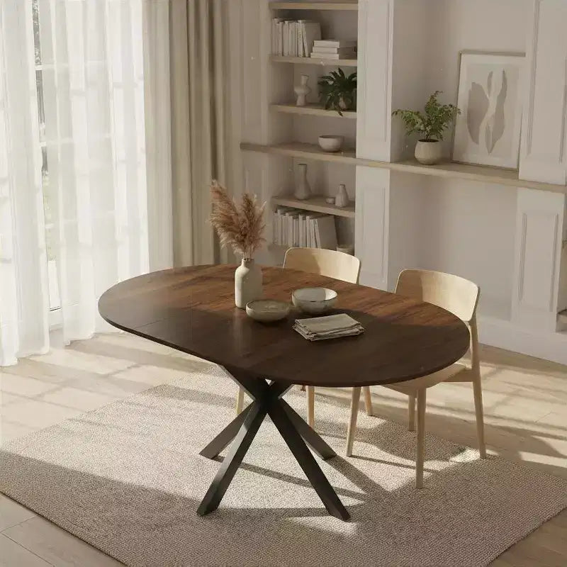 Table d'appoint moderne avec tiroir - Table de chevet pour chambre et salon, MDF aspect bois rustique et plateau en verre trempé, table d'appoint de style industriel