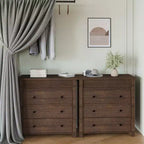 Commode de rangement moderne avec 5 tiroirs, armoire de rangement en bois pour chambre à coucher, chambre d'enfant, couloir, salon, chêne naturel 5 seaux