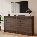 Commode de rangement moderne avec 5 tiroirs, armoire de rangement en bois pour chambre à coucher, chambre d'enfant, couloir, salon, chêne naturel 5 seaux