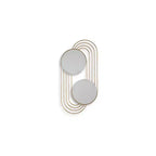 Miroir mural d'appoint contemporain avec cadre doré