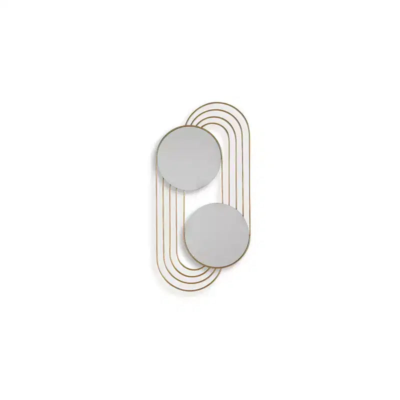 Miroir mural d'appoint contemporain avec cadre doré