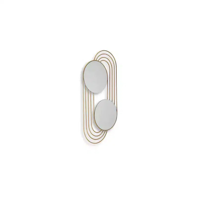 Miroir mural d'appoint contemporain avec cadre doré