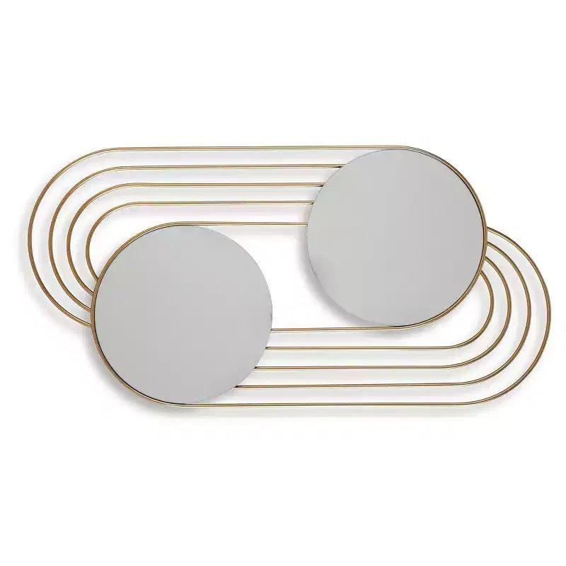 Miroir mural d'appoint contemporain avec cadre doré