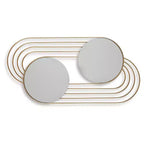 Miroir mural d'appoint contemporain avec cadre doré