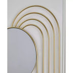Miroir mural d'appoint contemporain avec cadre doré