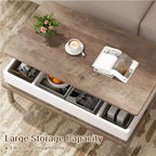 Table basse relevable avec compartiment caché, table à manger relevable, pour salon, bureau à domicile
