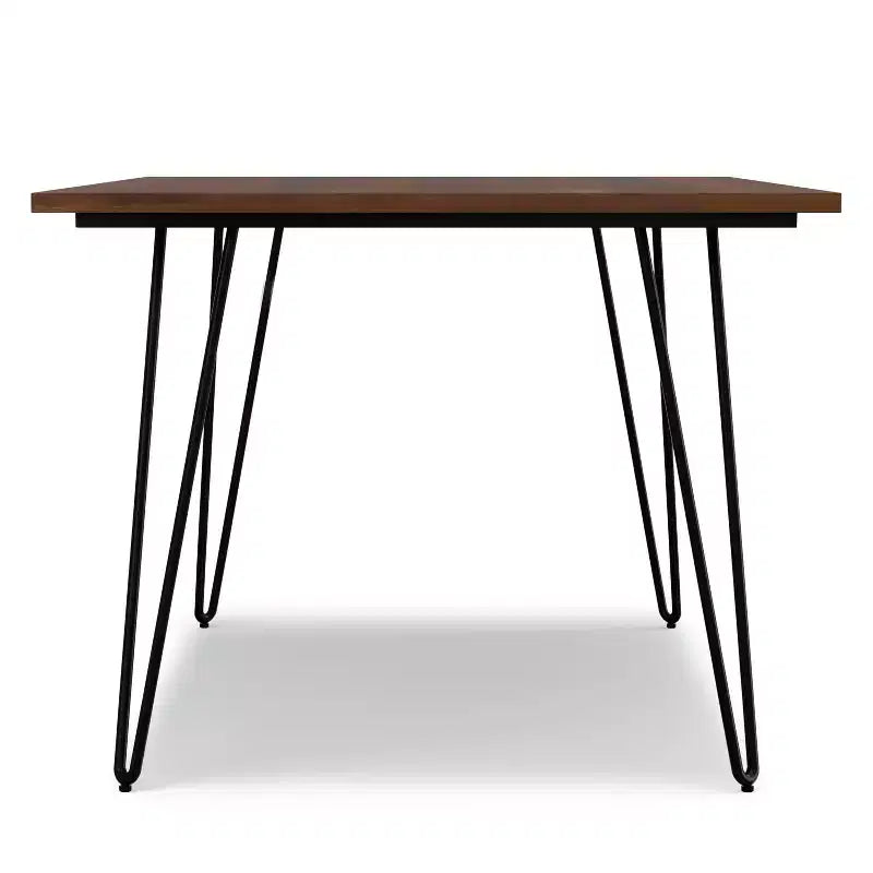 Table à manger industrielle rectangulaire 66 x 40 pouces