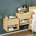Karl Home 16 Inches Wide Floating Nightstand - 1 Drawer, 1 Shelf - set of 2