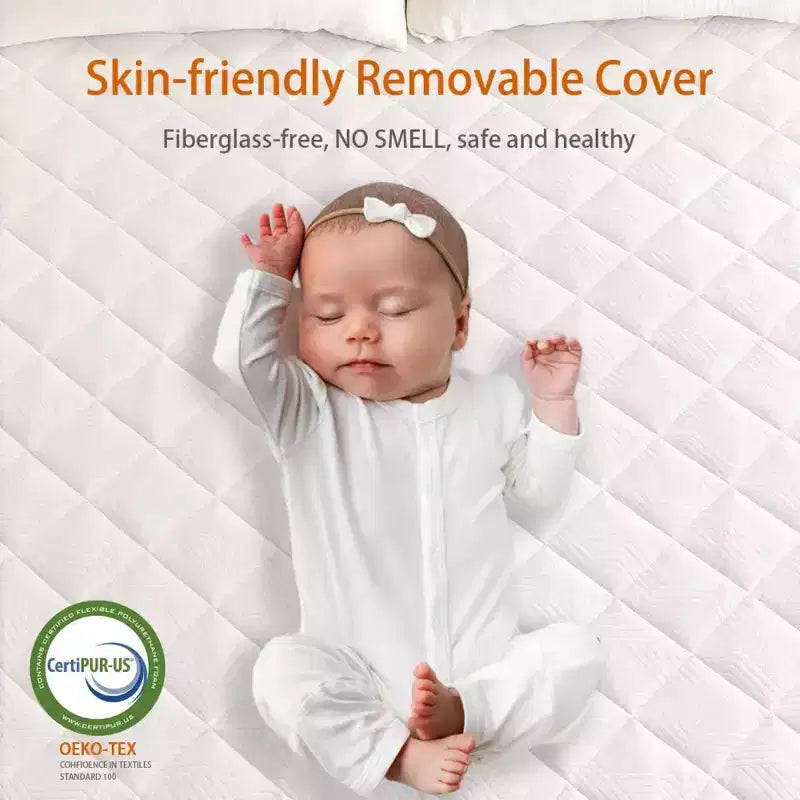 Surmatelas extra-ferme de 7,6 cm – Coussin en mousse haute densité anti-douleur avec housse amovible et inodore