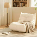 Giant Bean Bag Chair Lazy Floor Sofa, Memory Foam Fireside Sofa for Adults, Big Beanbag Faux Leather Armless Chair for Living Room Bedroom Dorm Office