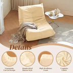 Canapé géant poire pour le sol, canapé paresseux en mousse à mémoire de forme pour adultes, grand pouf en simili cuir sans accoudoirs pour salon, chambre, dortoir, bureau